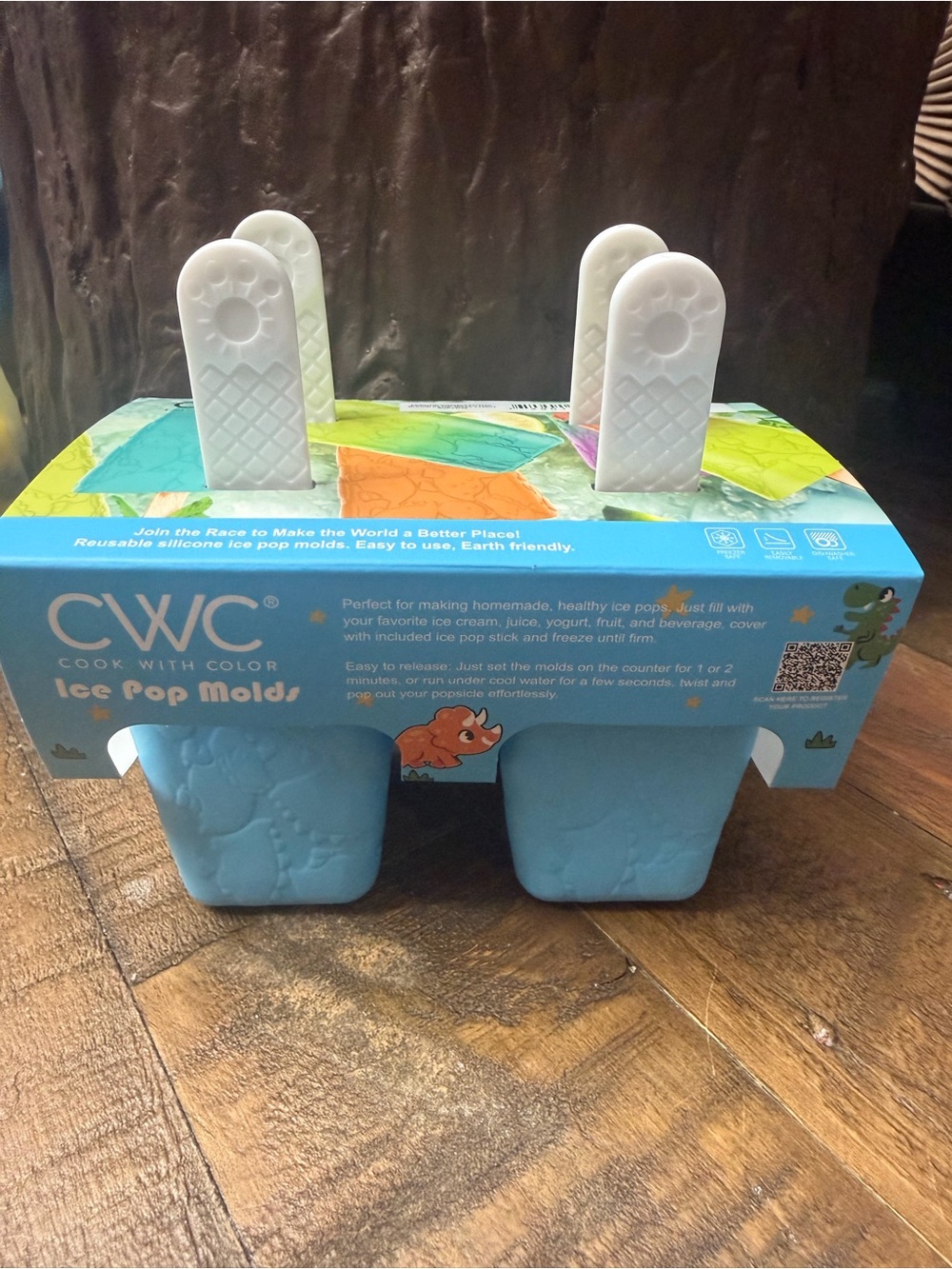 Blue Silicone Ice Pop Molds for Kids